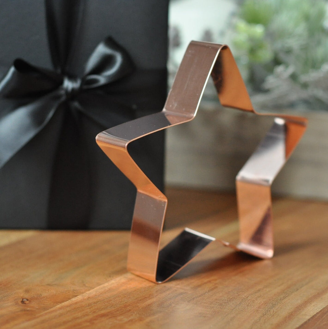 Star Shaped Copper Cookie Cutter - Luxury Gift for Him - Her