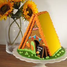 Load image into Gallery viewer, Large A-Frame Gingerbread House - 3 Piece Copper Cookie Cutter Set - Luxury Gift - Easter Table Decoration
